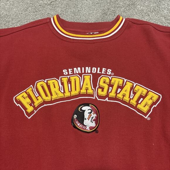 Vintage Florida State Seminoles Sweatshirt Mens XXL Red Yellow Lee Sport - Picture 3 of 6